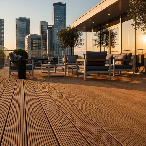 Доска террасная лиственница вельвет 28*190*4000, сорт А (0,76м2)